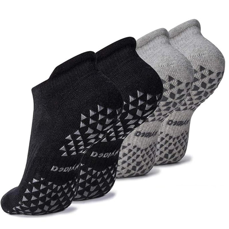 Hylaea Unisex Non Slip Socks with Grip for Yoga, Hospital, Pilates, Barre | Ankle, Cushioned - Image 1